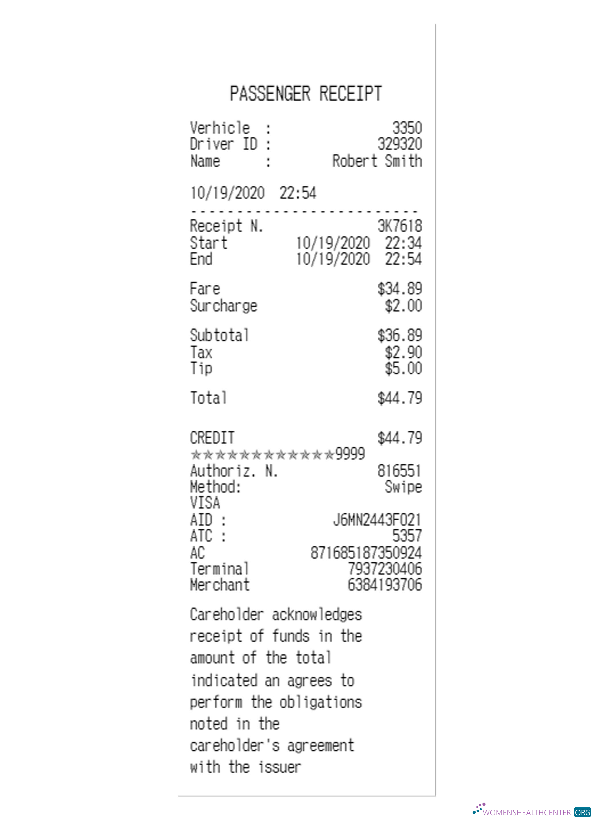 Download PASSENGER receipt Photoshop template